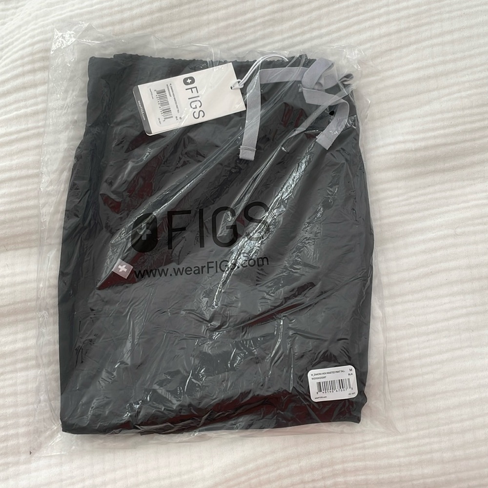 Figs Zamora high waisted scrub pant tall medium black